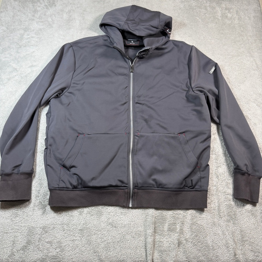 SCOTTeVEST Skubatu Hoodie Mens XL Gray Hooded Full Zip‎ Pocket Travel